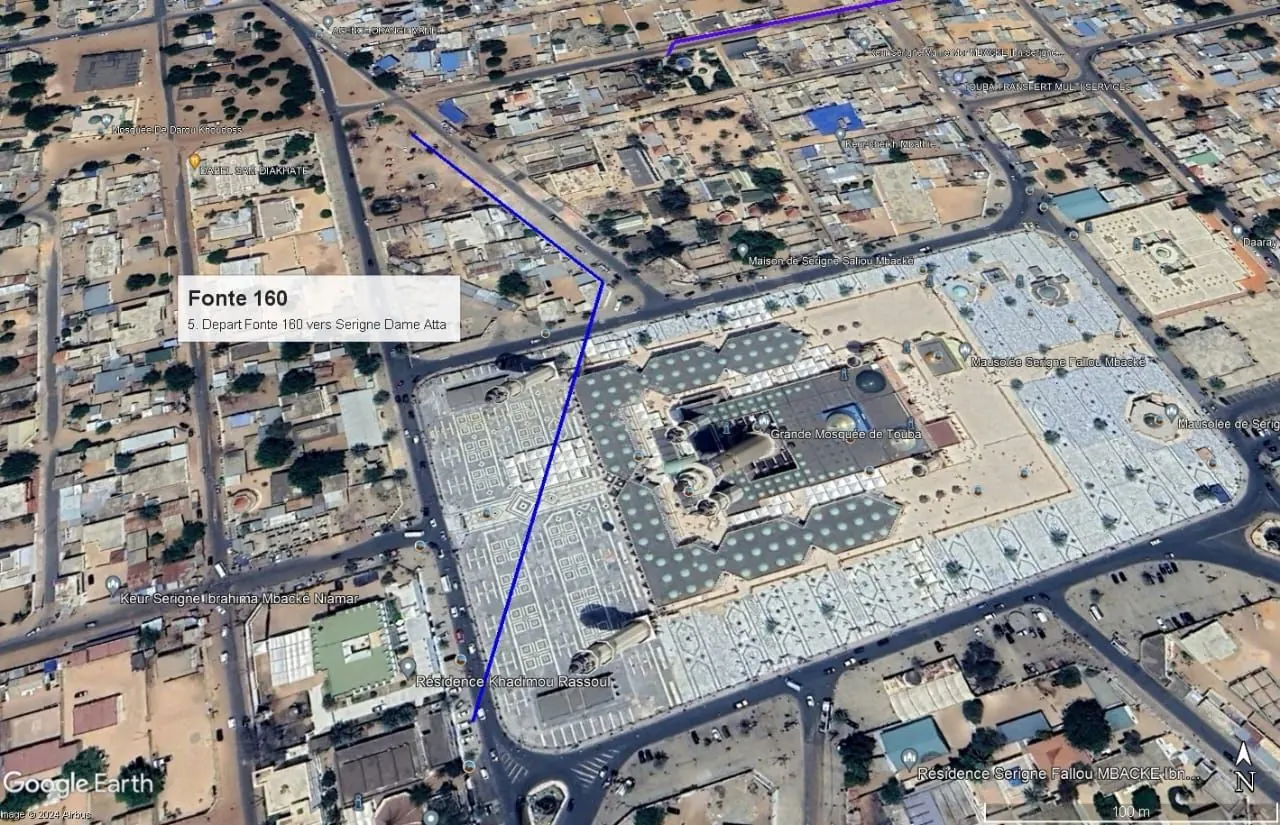 Visite des chantiers d'adduction d'eau à Touba