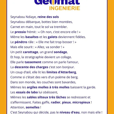 Photo – Seynabou Ndiaye – Ingénieure chez GEOMAT Ingénierie