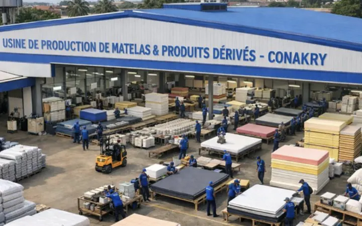 Usine de production de matelas et produits dérivés à Conakry